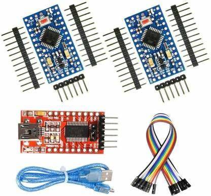 Aktronics Pro Mini ATMEGA328P 5V 16MHz Development Board With FT232RL FTDI Mini USB to TTL Serial Converter Adapter 3.3V 5.5V and USB to Mini 5Pin Download Cable With 10Pcs F-F Jumper Wire Electronic Components Electronic Hobby Kit
