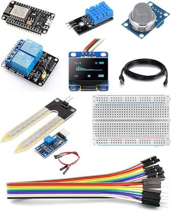 DS Robotics WiFi NodeMCU ESP8266 WiFi IoT Starter Kit, Compatible with Arduino Uno Educational Electronic Hobby Kit