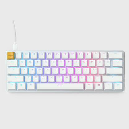 Glorious PC Gaming Race GMMK - Compact (Pre-Built) - Wired USB Standard Gaming Keyboard Compatible with Desktop, Laptop, Mac