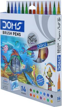 DOMS Non-Toxic Brush Pen in Cardboard Box
