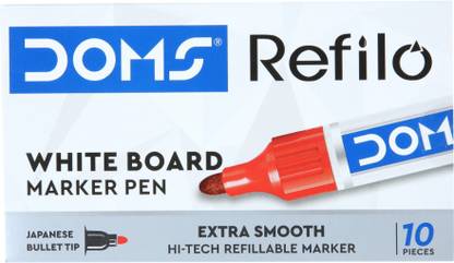 DOMS Refilo Non-Toxic Hi-Tech Refillable Whiteboard Marker