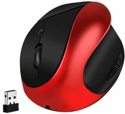 microware Mouse Wireless Ergonomic Mouse Rechargeable 2.4G USB Optical Small Vertical Mouse with Adjustable 1000/1200/1600 DPI, 6 Buttons Reduces Hand/Wrist Pain for Laptop Computer Wireless Ambidextrous Optical  Gaming Mouse