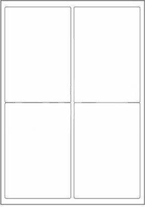 sehgal A4 Labels for Laser, Inkjet & Copiers (4 Label Sheet)(Pack of 40 Sheets) Self Adhesive Paper Label