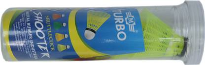 TURBO Badminton Shuttle coke - Shooter Nylon Shuttle  - Multicolor