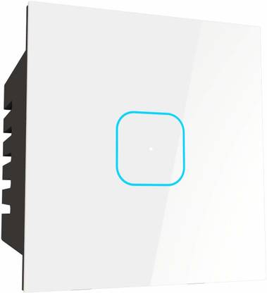 Smartlife WiFi + Bluetooth 1 Touch Glass Smart Switch (White) Smart Switch