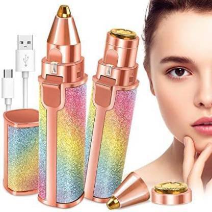 MACVL Portable 2 in 1 Pain Free Eyebrow Trimmer, Epilator,facial,Lips, Nose Cordless Epilator