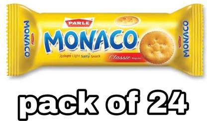 PARLE Monaco biscuit pack of 24 Plain Biscuit
