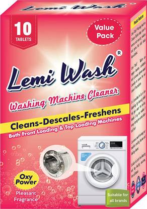 Lemi Wash Washing Machine Cleaner 10 Tablets | Removes Foul Odour | Suitable for both Front Loading & Top Loading Dishwashing Detergent