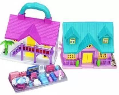 MGT CREATION Dream Doll House With Accessories For Doll Set