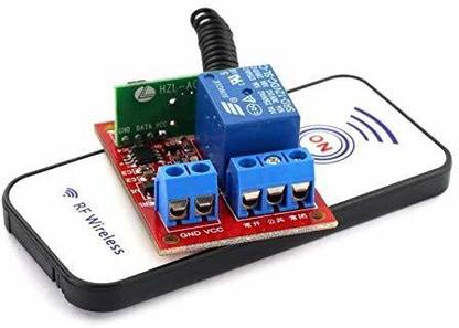 DHRUV-PRO 12V One Channel RF Wireless Relay Module with Remote Control (1 channel Relay 12V wireless module) Micro Controller Board Electronic Hobby Kit