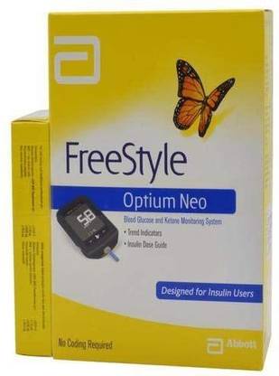 Free Style Optium Neo Blood Glucose Monitoring System (Only machine without Strip) Glucometer