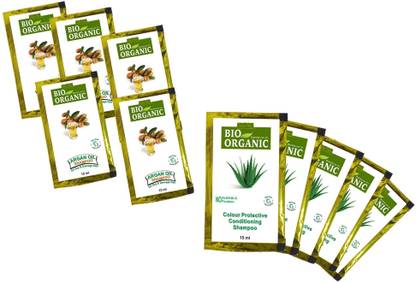 Indus Valley Argan Oil And CP Shampoo Sachets Combo-Pack of 10 (15ml X 10)