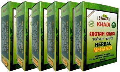 Srotam Khadi Herbal Black Mehndi for Natural Black Hair (Full-Filled By BKS)