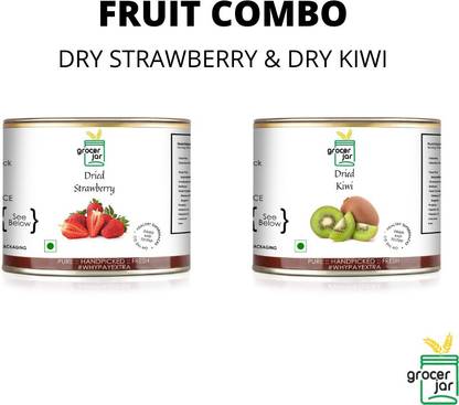 GROCERJAR FRUIT COMBO DRY KIWI & DRY STRAWBERRY Strawberries, Kiwi