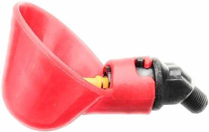 ADILAID Cup Drinker for Birds Automatic Water Feeder Round Sahpe Plastic Pet Bowl