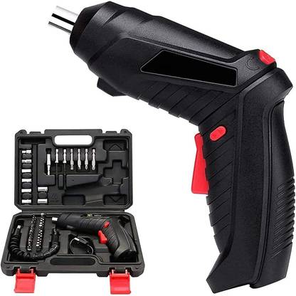 Kliznil Cordless Screwdriver Kit, 47 in 1 Electric Screwdriver Bits Set Rechargeable Screw Gun, 2.3V Plastic Tools Case Included Mechanical Small Mini Drill Driver K-370 Cordless Drill