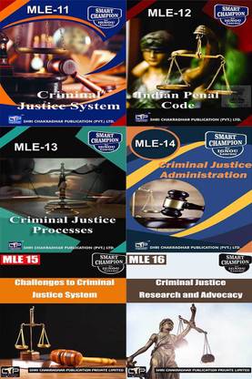 IGNOU PGDCJ Help Books Combo Of MLE 11 MLE 12 MLE 13 MLE 14 MLE 15 MLE 16 IGNOU Study Notes For Exam Preparations With Latest Previous Years Solved Question Papers (Latest Syllabus) IGNOU PGDCJ IGNOU Post Graduate Diploma In Criminal Justice Mle-11, Mle-12, Mle-13, Mle-14, Mle-15, Mle-16