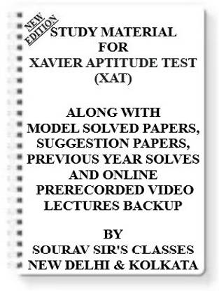 Study Notes Material On Xavier Aptitude Test (Xat) [ Pack Of 4 Books ] With Model Question Papers Topicwise Analysis Mcq Questions