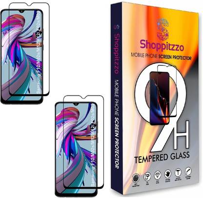 Shoppitzzo Edge To Edge Tempered Glass for SAMSUNG Galaxy F12/M02s/M12/A12/ F02s/M02, DuraGlass Premium Tempered Glass, 11D, 9H Hardness, Full Glue, Anti Scratch, With Easy Installation Kit, Oleophobic Coated