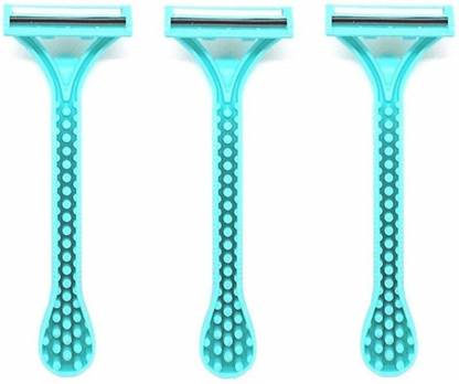 Prefetto COSMO Women Body Razor & Manual Shaving Razor Blades () Disposable Razor blue, Women