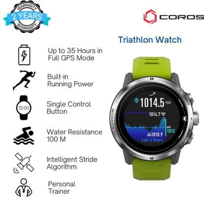 COROS Apex Pro With Green Strap Smartwatch