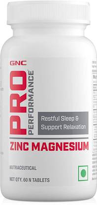 GNC Pro Performance Zinc Magnesium - For Restful Sleep & Relaxation (60 Tablets)
