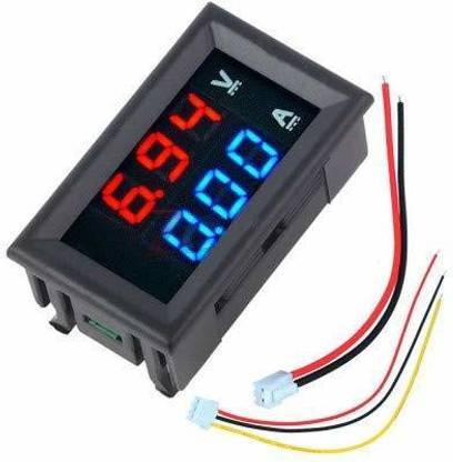 DHRUV-PRO Digital Voltmeter 0-100V and Ammeter 10A Dual Led Voltage Current Measurement Module Voltmeter