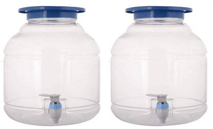 mastBus 2Pc 10 Litre Plastic Water Dispenser for 20 ltr Bottle Jar with Tap Heavy Duty D Bottled Water Dispenser