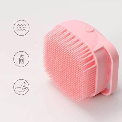 Dev Shower Sponge,Silicone Soft Bath Brush with Shampoo Dispenser Body Scrubber