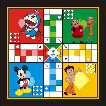 SAWARIYA Ludo + Chess 2 in 1 Board Game With One Set OF Ludo Coins + Dice & Chess Coins 12 cm Chess Board