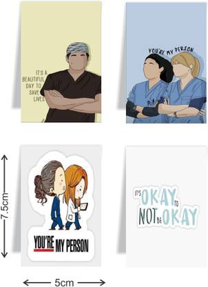 Macro GREY'S ANATOMY SET OF 4 MAGNETIC BOOKMARKS | OFFICIALLY LICENSED Magnetic Bookmark Bookmark