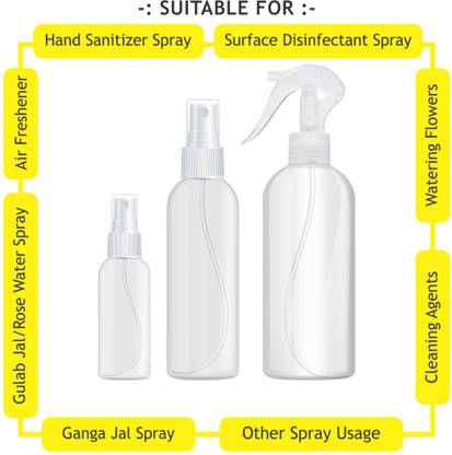 Austro Labs स्प्रे खाली बोतल - 50 ML, 120 ML, 330 ML 500 ml स्प्रे बॉटल