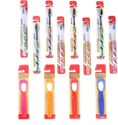 Maxi 1 Number Toothbrush and Tongue Cleaner Combo