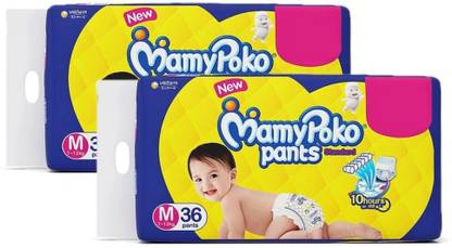 MamyPoko STANDARD PANT STYLE MEDIUM SIZE DIAPER - M 36 x 2 Set (Total 72 count - M