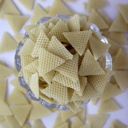 FreshoCartz Ready to Fry Samosa Fryums | 3D Triangle Papad | Crunchy Snacks | Chips (200gm) Fryums