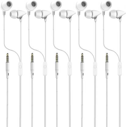 Meyaar Abhinandan Original Pack of 5 Best Quality Earphones Set of 5 Wired