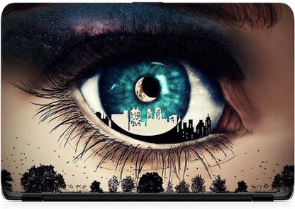POINT ART HQ Beautiful and Creative Eyes Laptop Skin Decal sticker Glossy Vinyl Fits Size Bubble Free Vinyl Laptop Skin Compatible for 15.6 inch
