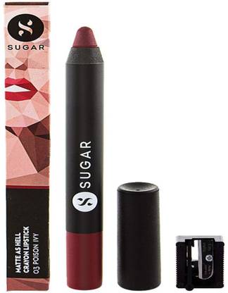 SUGAR MATTE AS HELL Crayon Lipstick 2.58 g With Sharpener (03 Poison Ivy)
