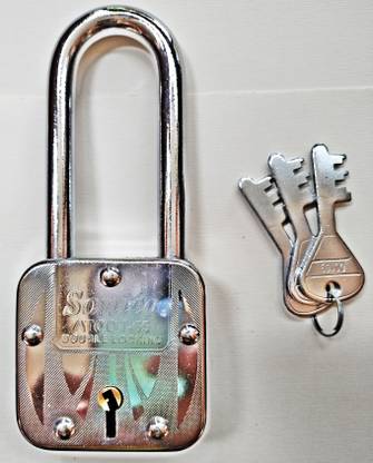 Sonica ATOOT 65 MM HARDEND LONG SHAKEL LOCK WITH 3 KEYS Lock