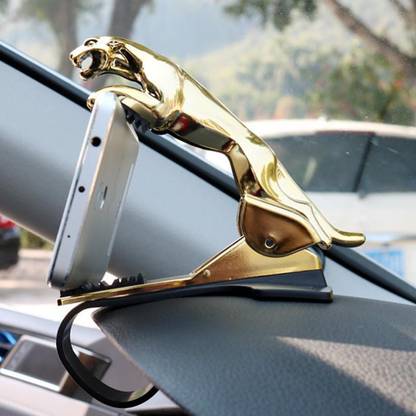 TECHGEAR Car Leopard Shaped Phone Holder Clip Adjustable Car Dashboard Phone Navigation Clip Stand, Car Dashboard clip mobile phone holder leopard shape Mobile Holder