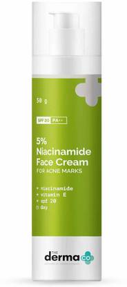 The Derma Co 5% Niacinamide Cream, Face Cream with SPF 20 for Acne Marks