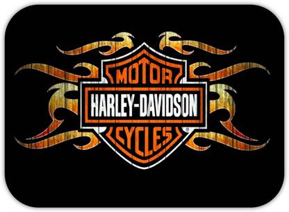 Monk Matters Harley Davidson Motorcycle Design Non-Slip Rubber Base Gaming & Laptop (MPAD00408) Non Slip Base Mousepad