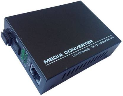 HANUTECH Fast Ethernet to Optical Fiber Single Mode Single Fiber Media Converter 10/100 Mbps | RJ 45 Port to 100Base-FX Single-Mode Fiber SMSF up to 20 Km 2 Ports 100 Mbps Network Switch