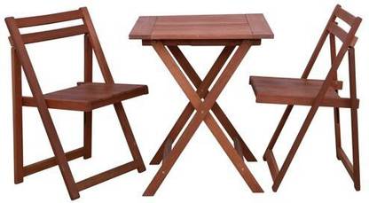 spacepanda Solid Wood Table & Chair Set