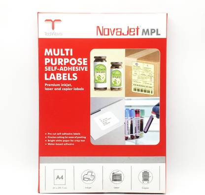 Novajet Novajet Multipurpose Self-Adhesive Labels - MPL 01P self adhesive Paper Label