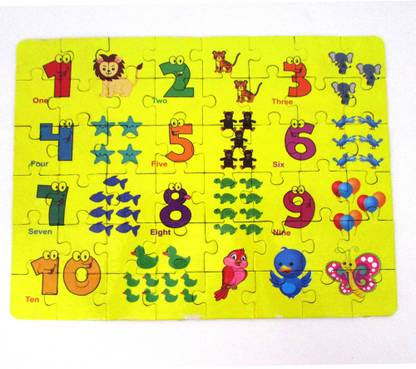 Etsi Bitsi Numbers Cardboard Jigsaw Puzzle 48 Pieces