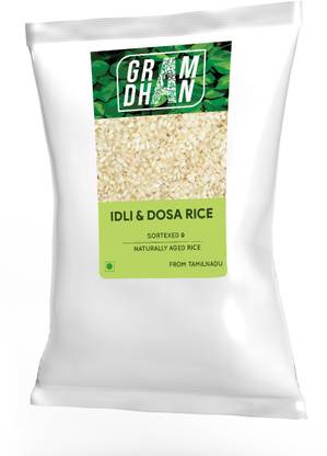 GRAMDHAN Idli Rice /Idly Rice/Dosa Rice 5kg (Medium Grain) Idli Rice (Medium Grain, Unpolished)