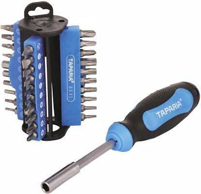 TAPARIA ORIGINAL 30 BITS SET WITH TAPARIA TESTER Standard Screwdriver Set