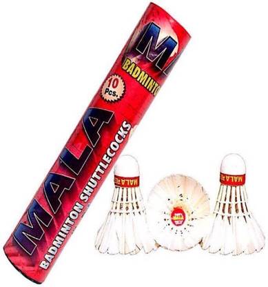 CHINAR MALA BADMINTON ShuttleCocks Feather Shuttle  - White