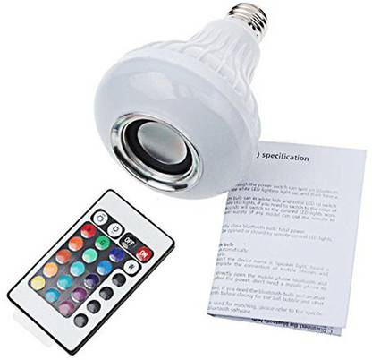 FITUP 18 Colour Changing Smart Led Music Bulb Remote Controller Bluetooth Music Bulb With 7W LED And 3W For Party Home Decor Music Bulb WIth Remote Smart Bulb Smart Bulb